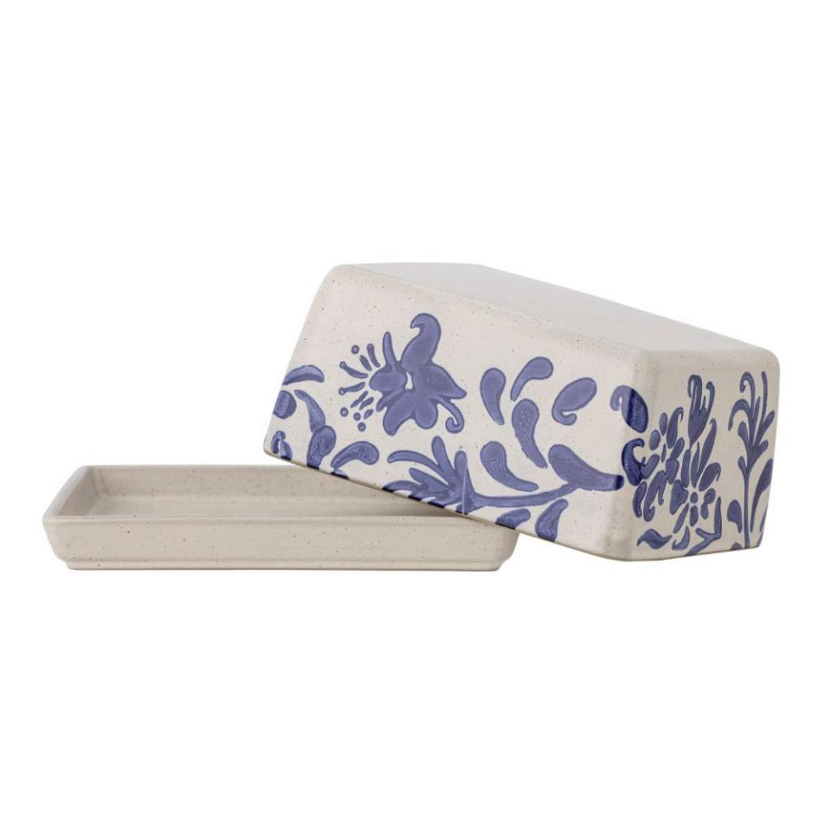 Bloomingville Petunia Butter Box, Blue, Stoneware
