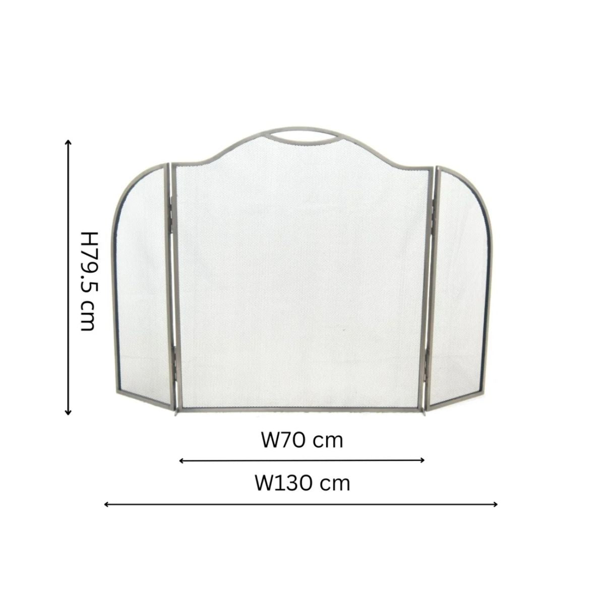 Ivyline Pewter Curved Surround Fire Screen H79.5cm W130cm