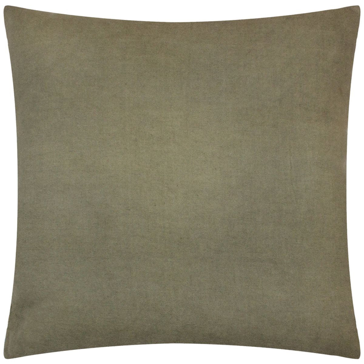 Furn Picking Patch Embroidered Velvet Cushion Greenwood