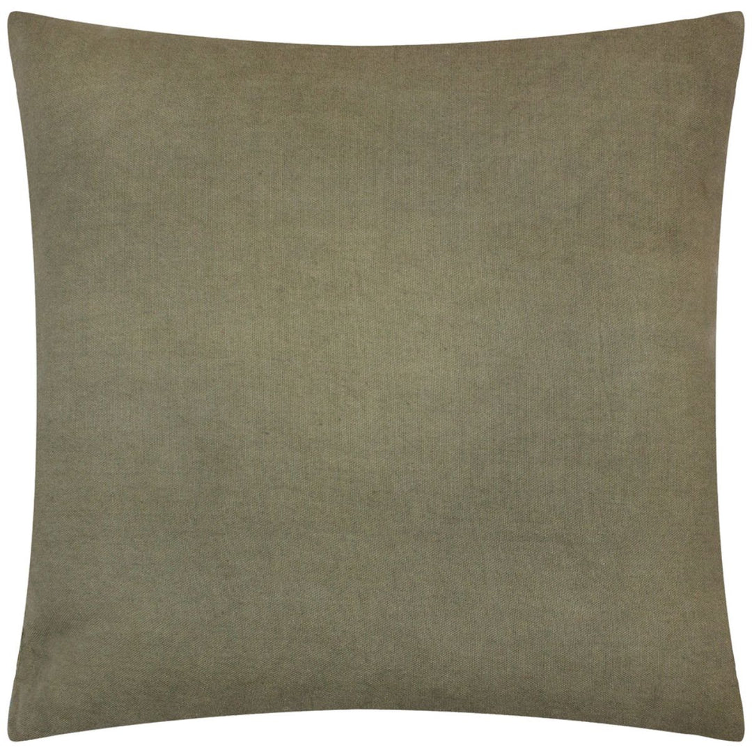 Furn Picking Patch Embroidered Velvet Cushion Greenwood