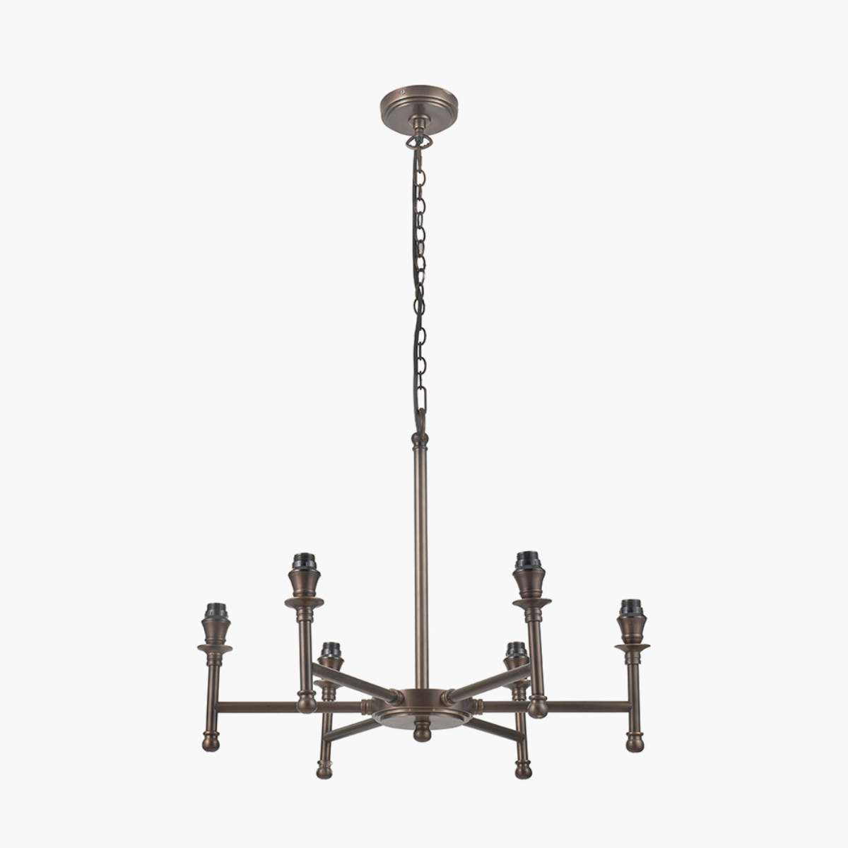 Pacific Lifestyle Piero Antique Bronze Metal 6 Arm Pendant