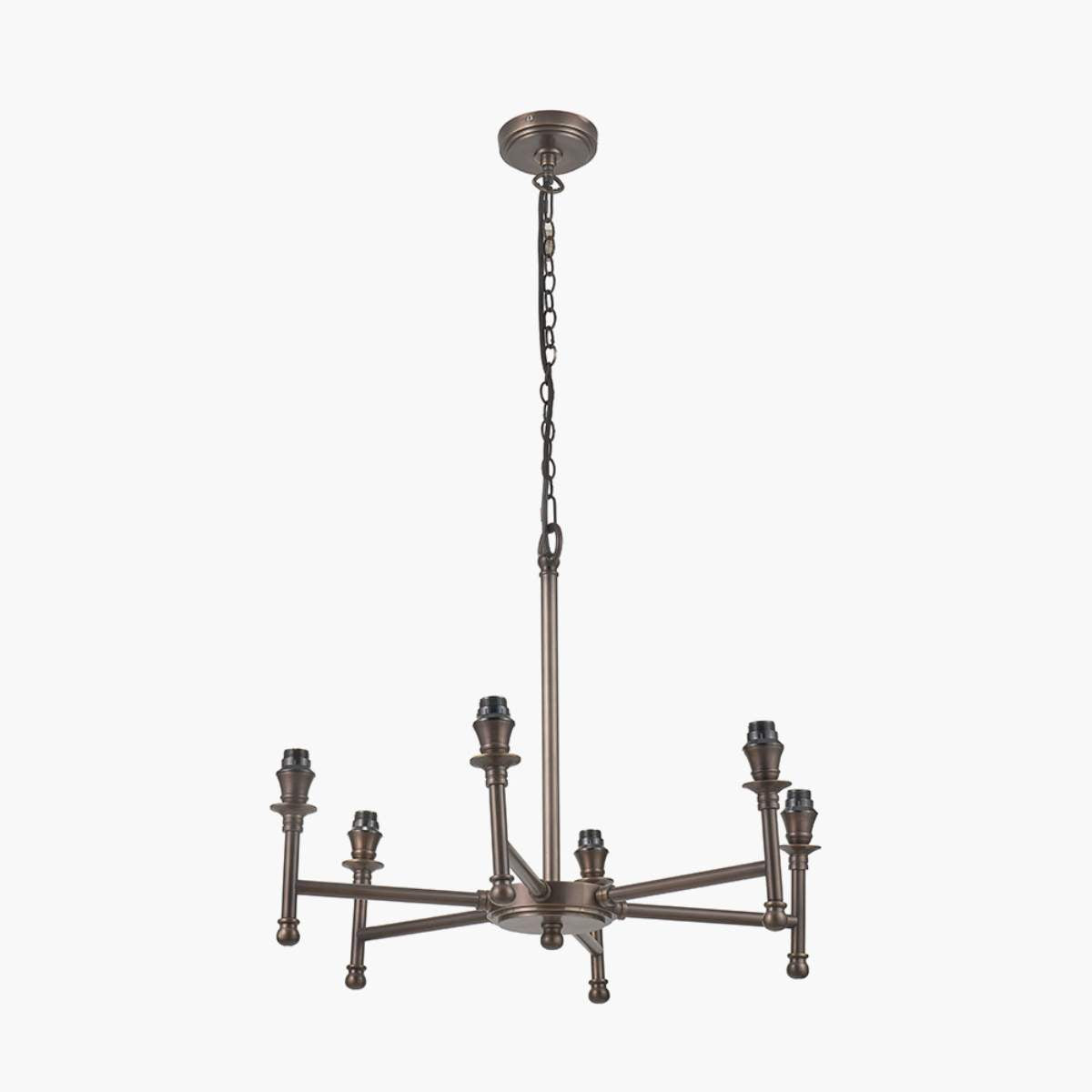 Pacific Lifestyle Piero Antique Bronze Metal 6 Arm Pendant