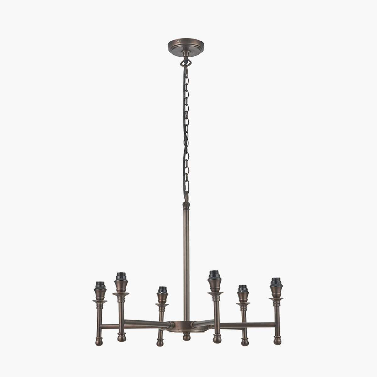 Pacific Lifestyle Piero Antique Bronze Metal 6 Arm Pendant