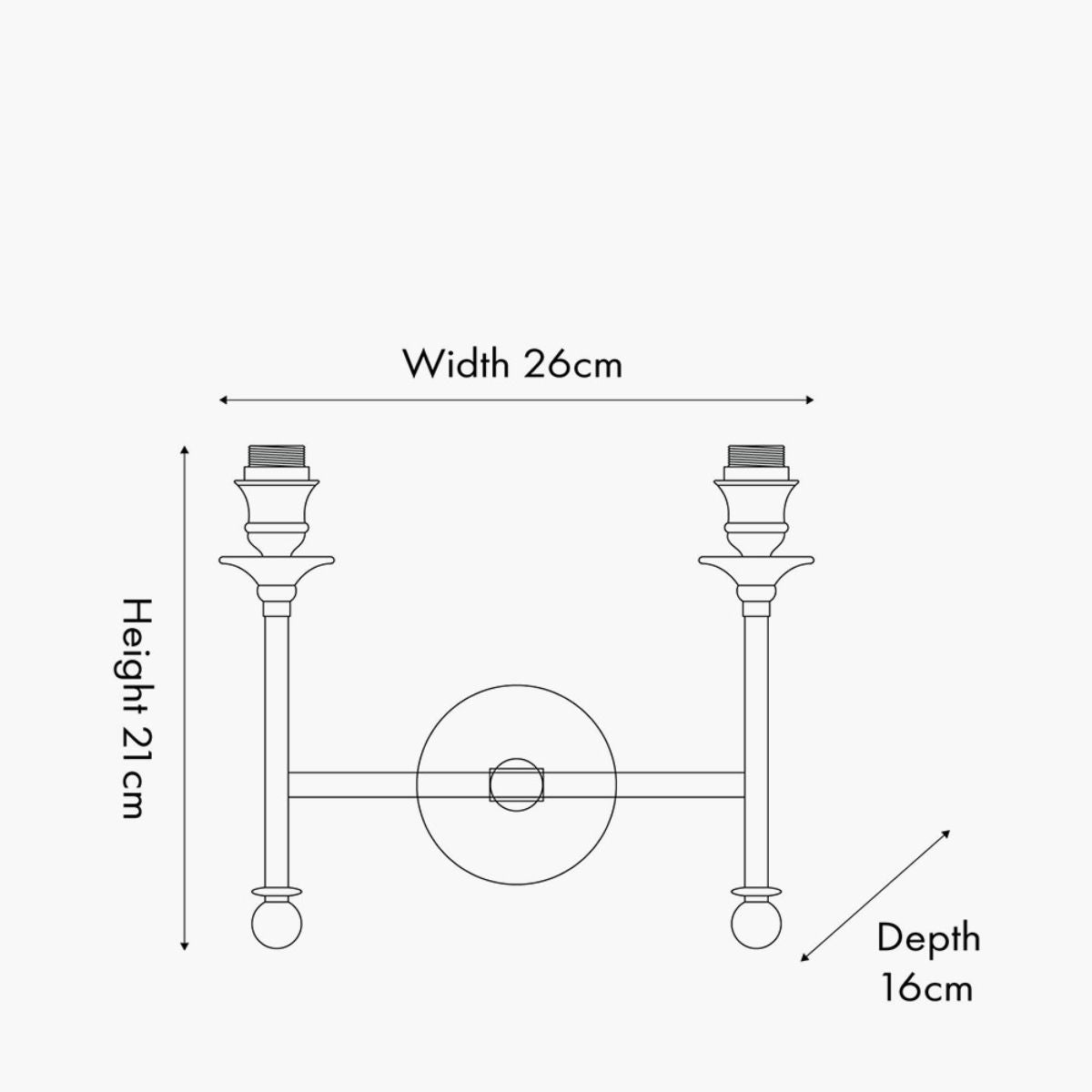 Pacific Lifestyle Piero Antique Bronze Metal Double Wall Light