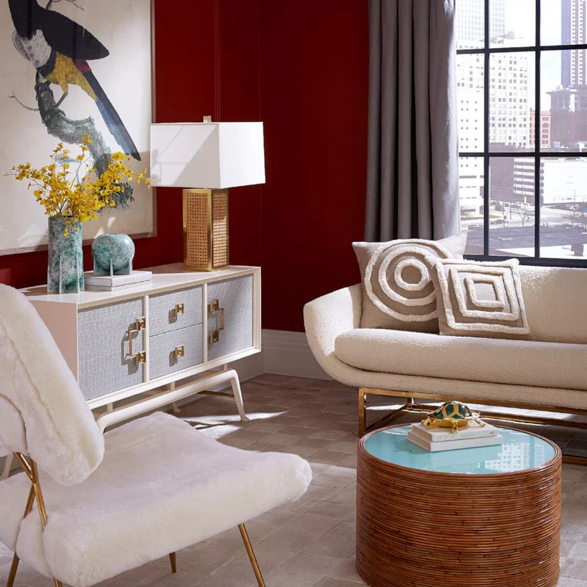 Jonathan Adler Pimlico Squares Cushion