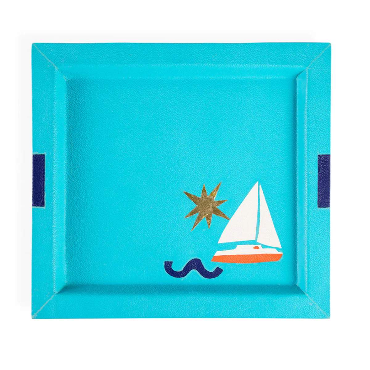 Jonathan Adler Playa Leather Boat Tray