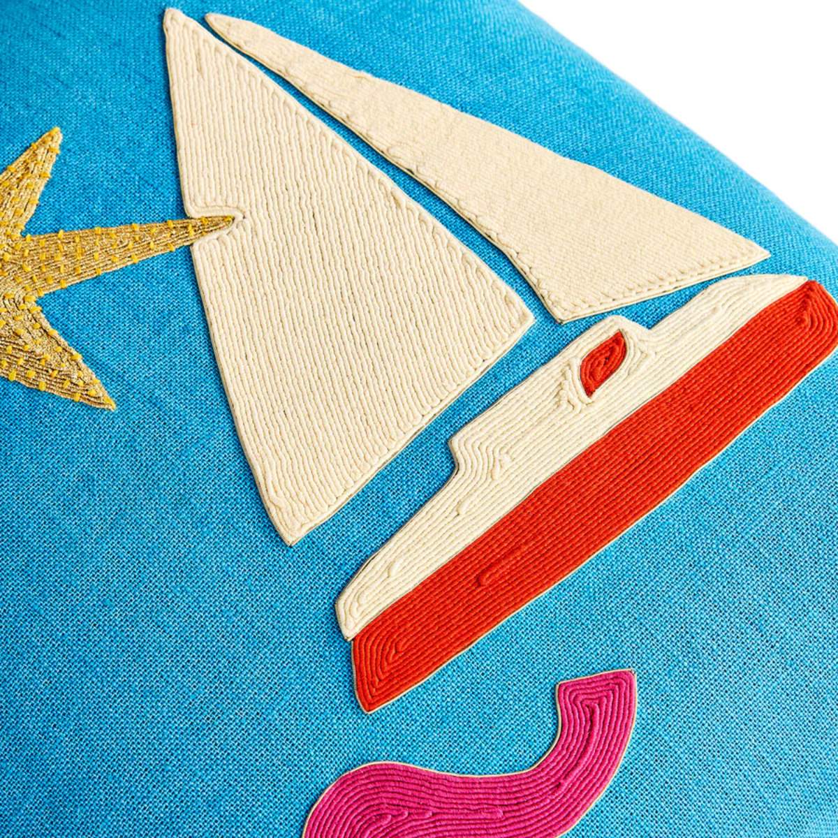 Jonathan Adler Playa Sailboat Cushion