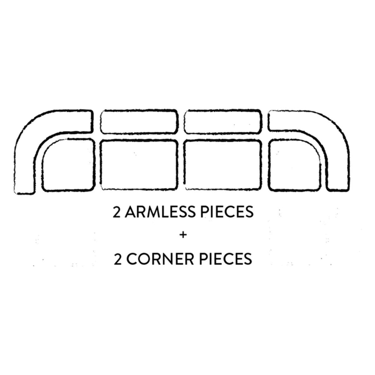 Jonathan Adler Pompidou 101.6cm Modular Armless Piece