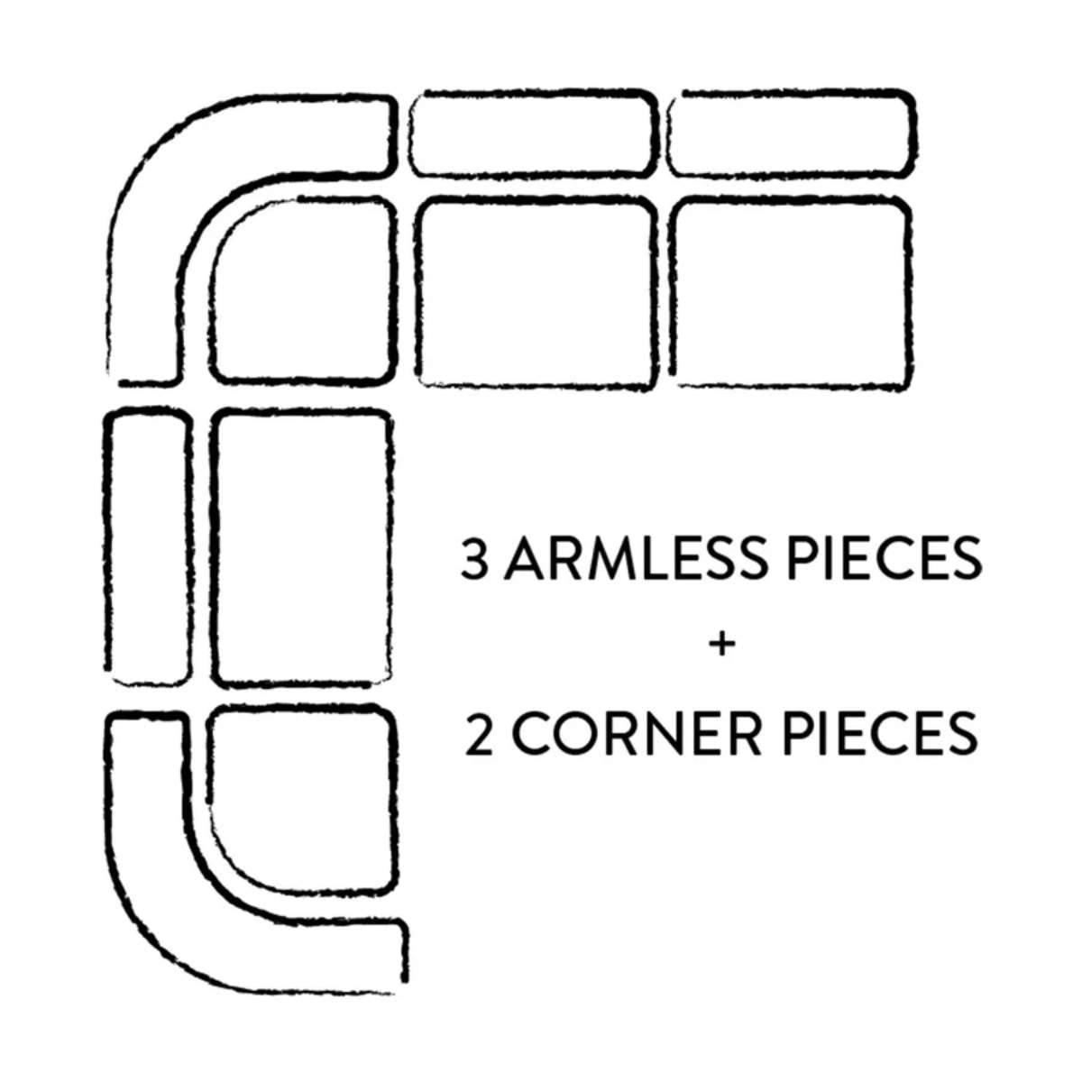 Jonathan Adler Pompidou 101.6cm Modular Armless Piece