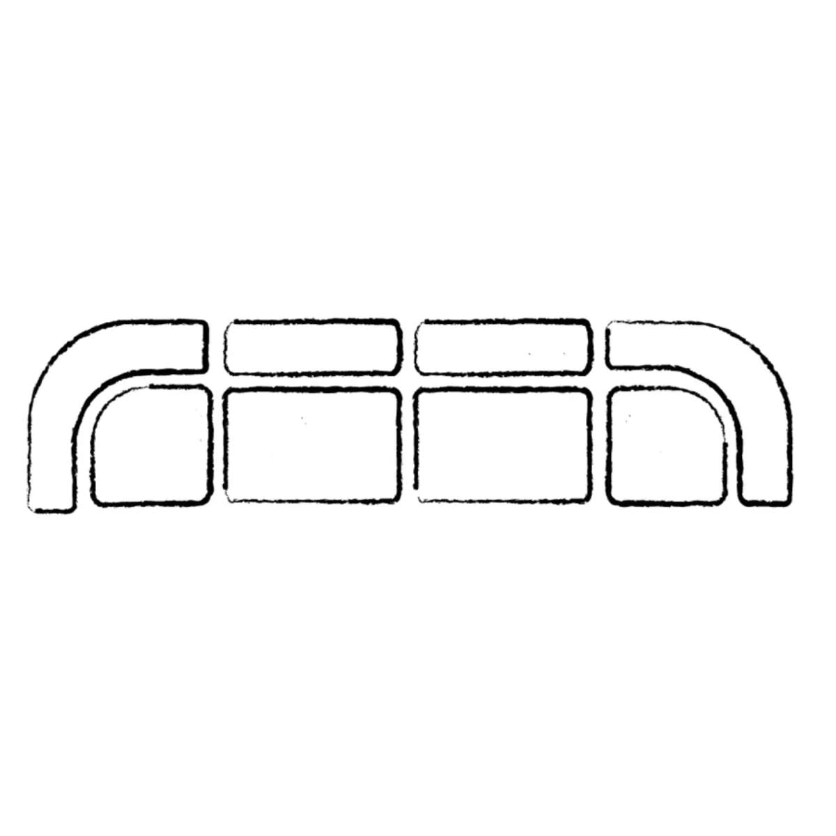 Jonathan Adler Pompidou 120" Modular Four-Piece Sectional