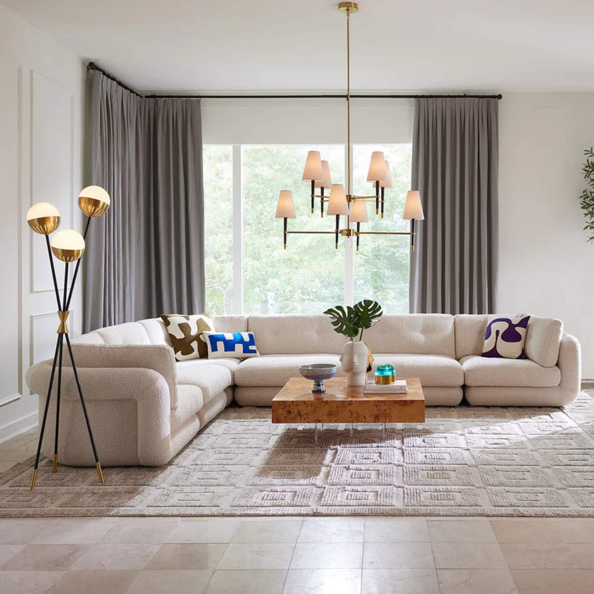 Jonathan Adler Pompidou 160" Modular Six-Piece Sectional
