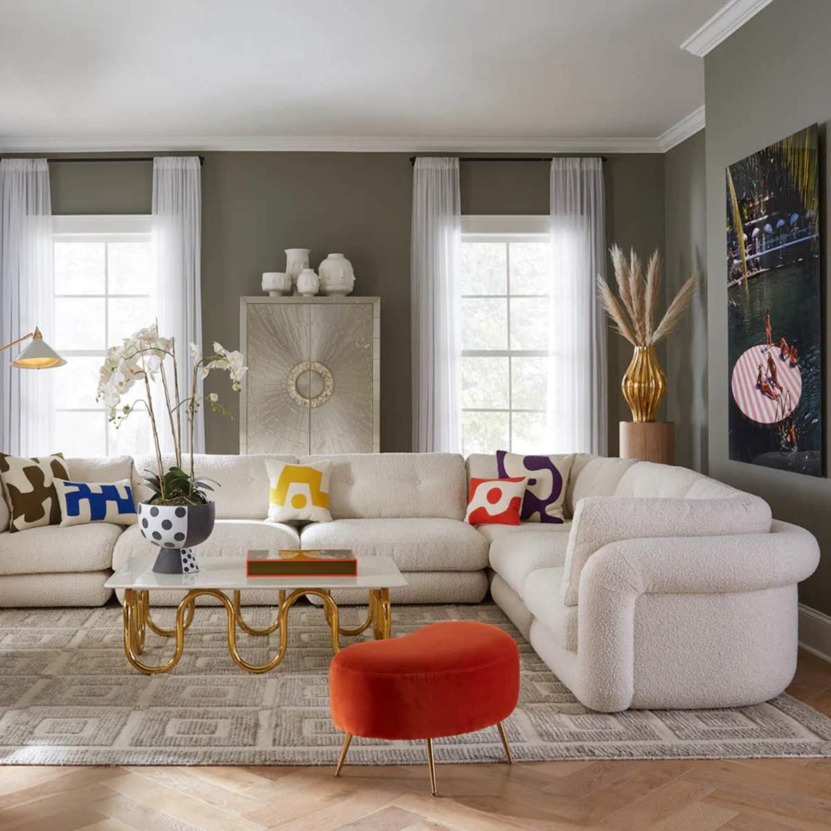 Jonathan Adler Pompidou 160" Modular Six-Piece Sectional