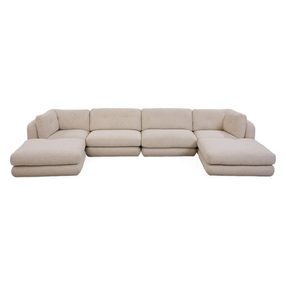 Jonathan Adler Pompidou 160” Modular Six-Piece Sectional with Ottoman