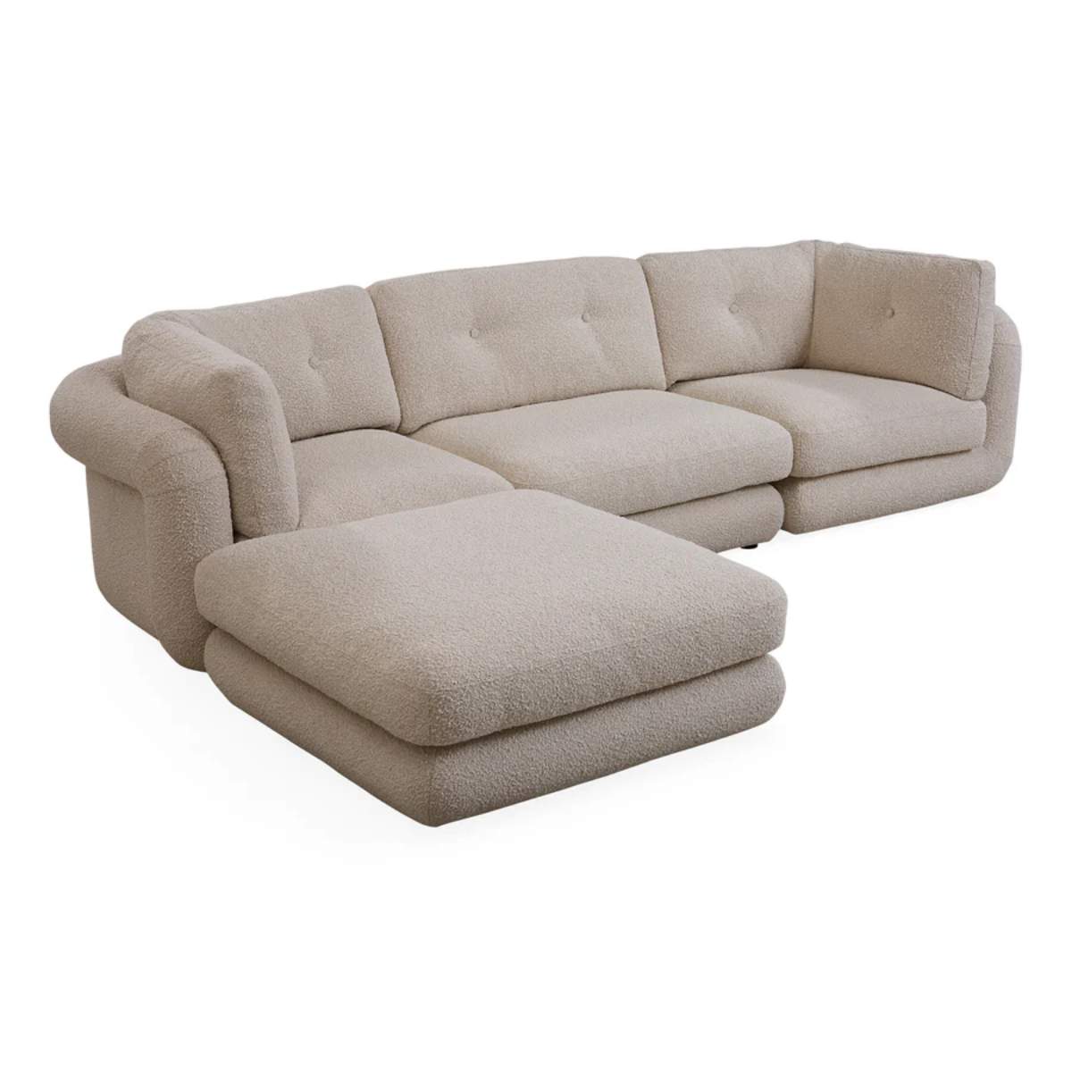 Jonathan Adler Pompidou 304.8cm Modular Four-Piece Sectional with Ottoman