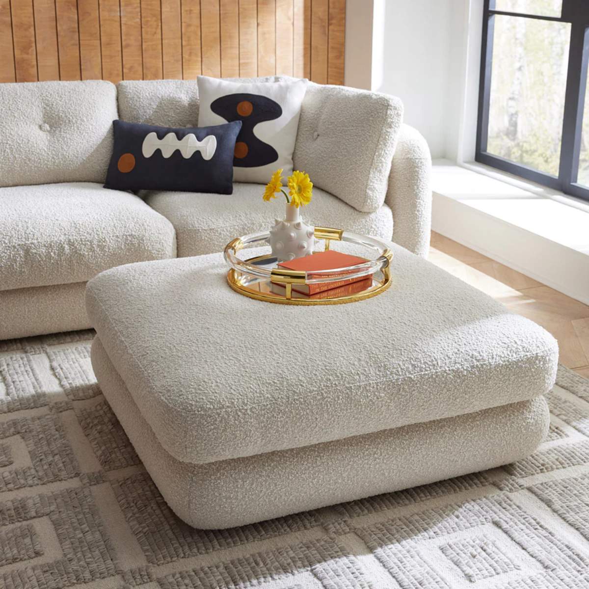Jonathan Adler Pompidou 304.8cm Modular Four-Piece Sectional with Ottoman