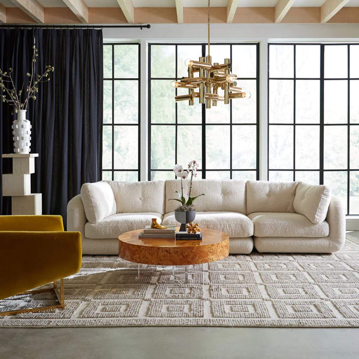 Jonathan Adler Pompidou 304.8cm Modular Three-Piece Sectional