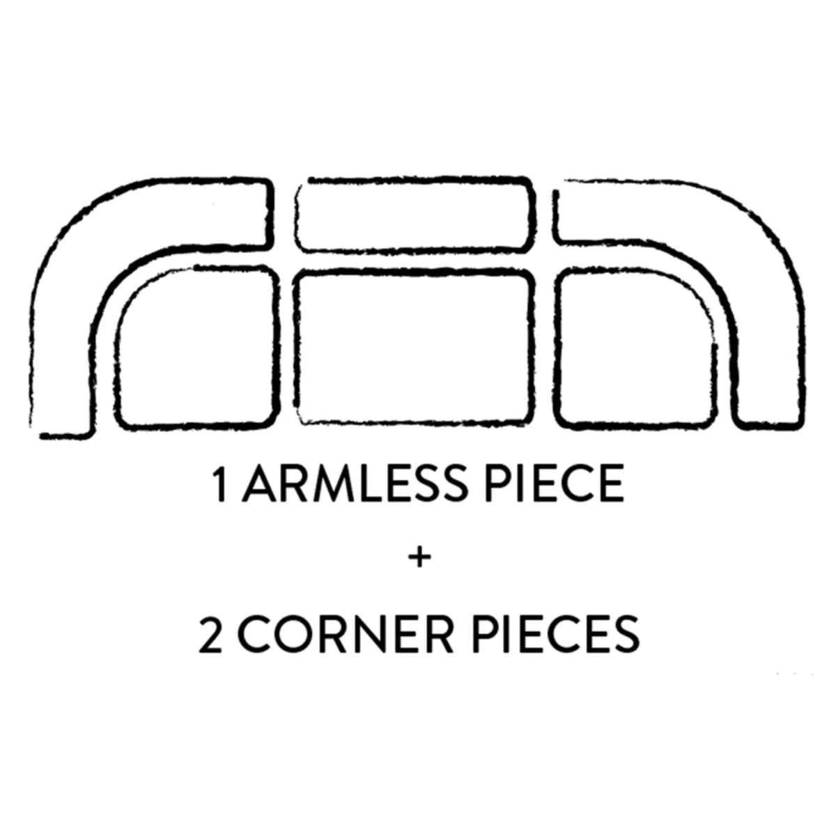 Jonathan Adler Pompidou 304.8cm Modular Three-Piece Sectional