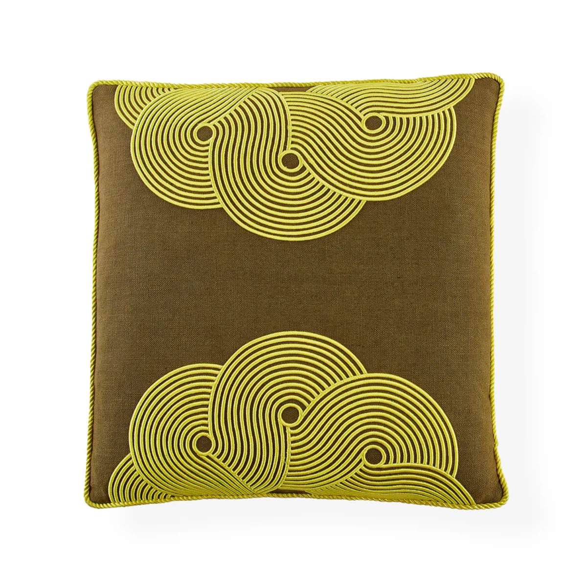 Jonathan Adler Pompidou Avocado Half Circles Cushion