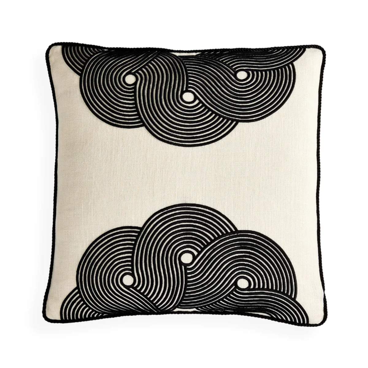 Jonathan Adler Pompidou B&W Half Circles Cushion