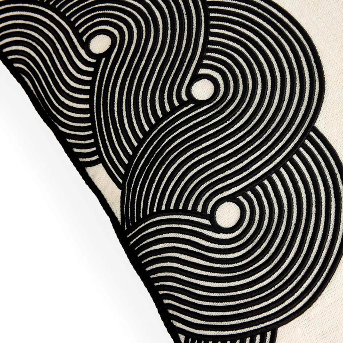 Jonathan Adler Pompidou B&W Half Circles Cushion