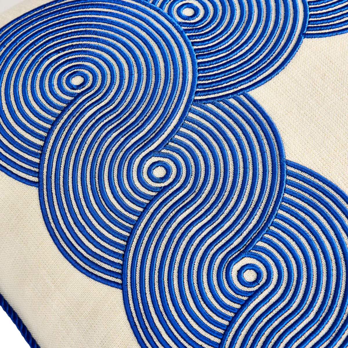 Jonathan Adler Pompidou Cobalt Border Cushion