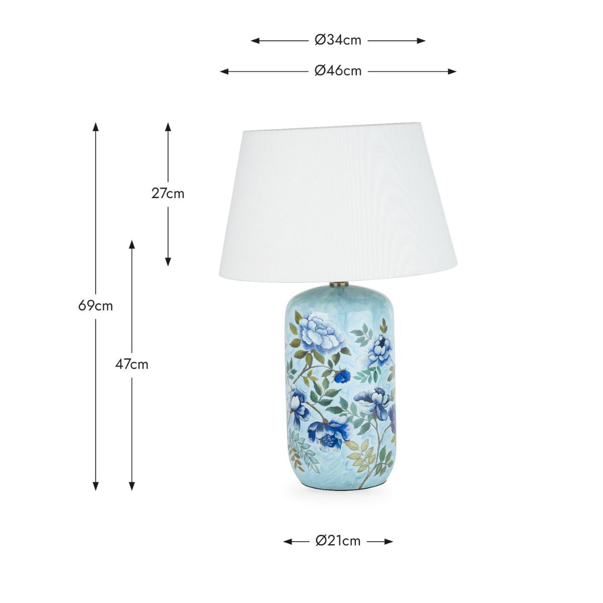 Designers Guild Porcelaine de Chine Table Lamp Base and Shade