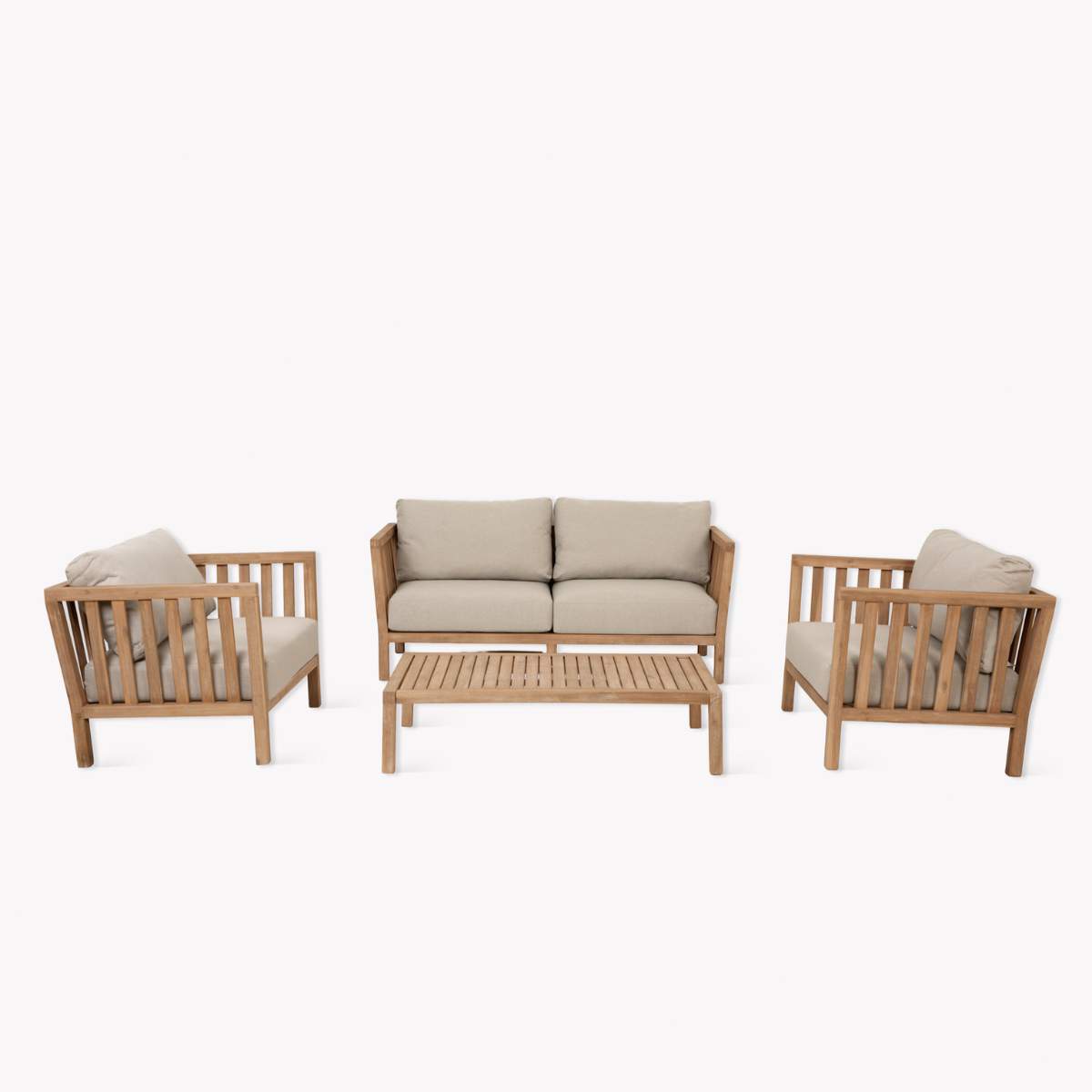 Garden Trading Porthallow 2 Seater Sofa Set Dark Natural