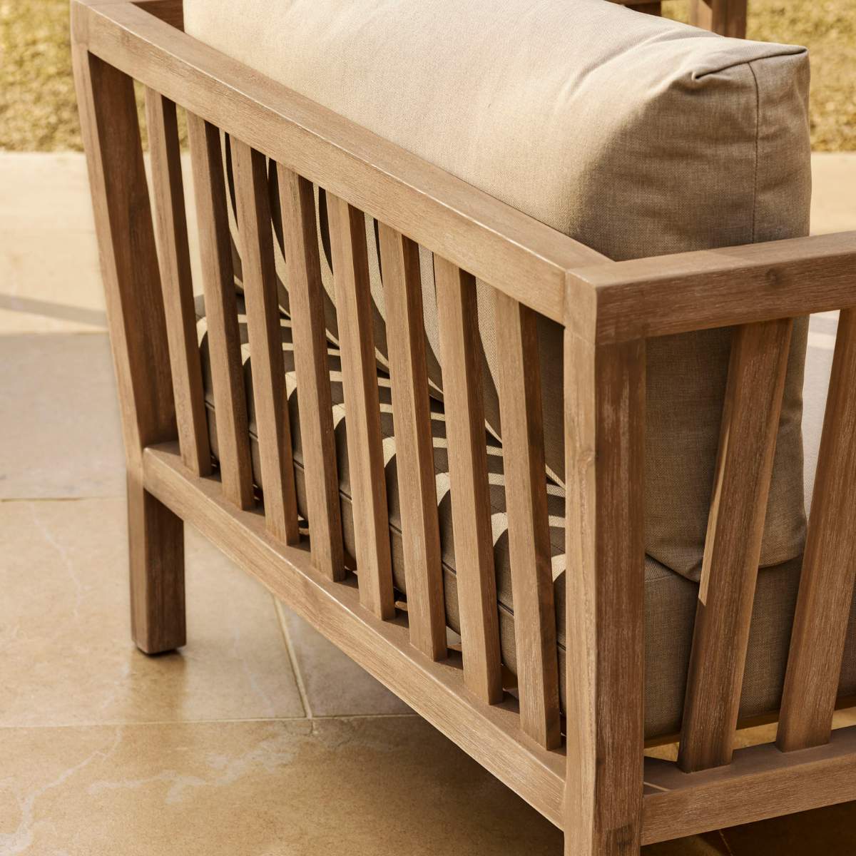 Garden Trading Porthallow 2 Seater Sofa Set Dark Natural