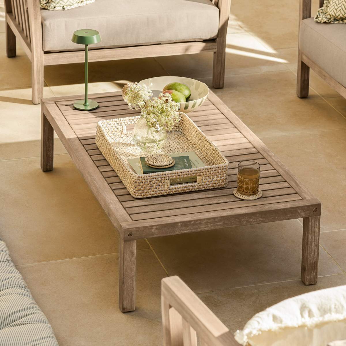 Garden Trading Porthallow 2 Seater Sofa Set Natural