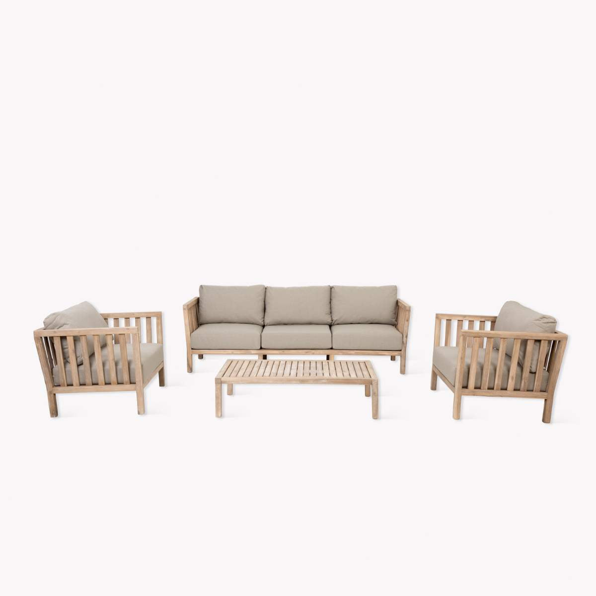 Garden Trading Porthallow 3 Seater Sofa Set Dark Natural