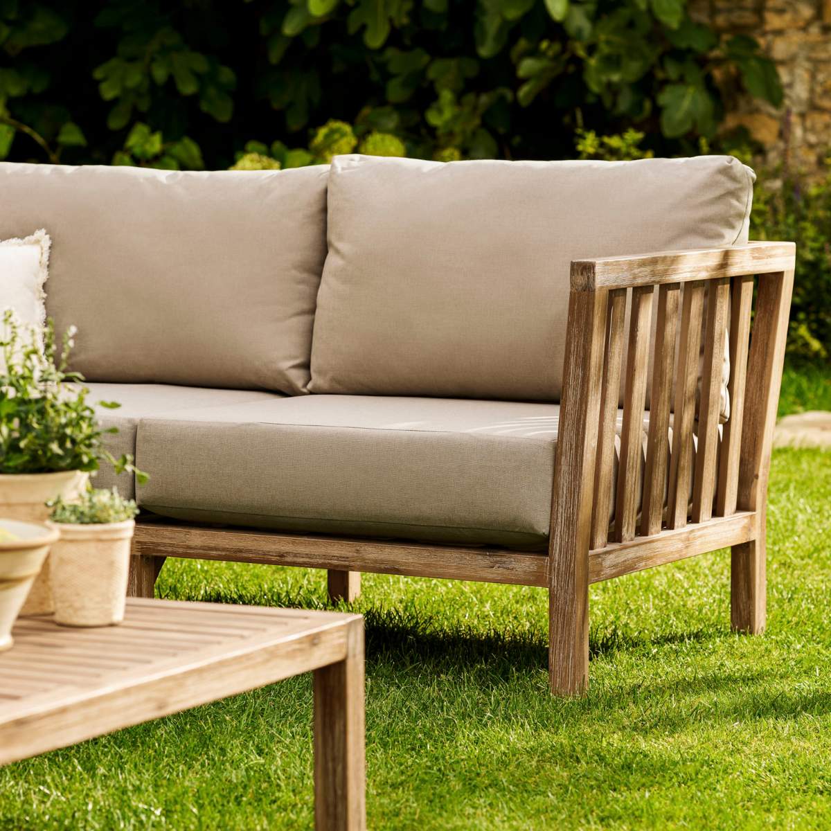 Garden Trading Porthallow Corner Sofa Set Dark Natural