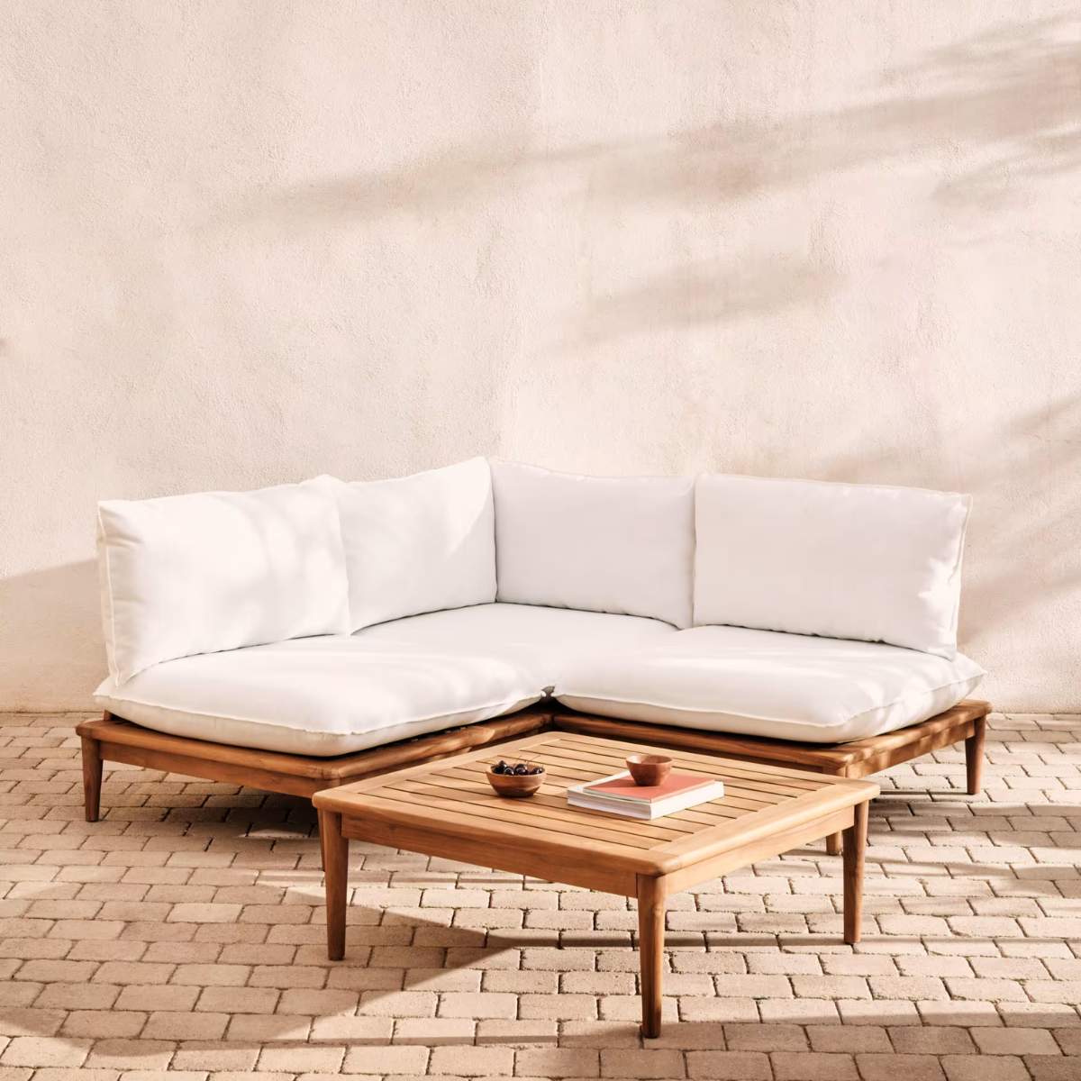 Kave Home Portitxol solid teak coffee table, 80 x 80 cm