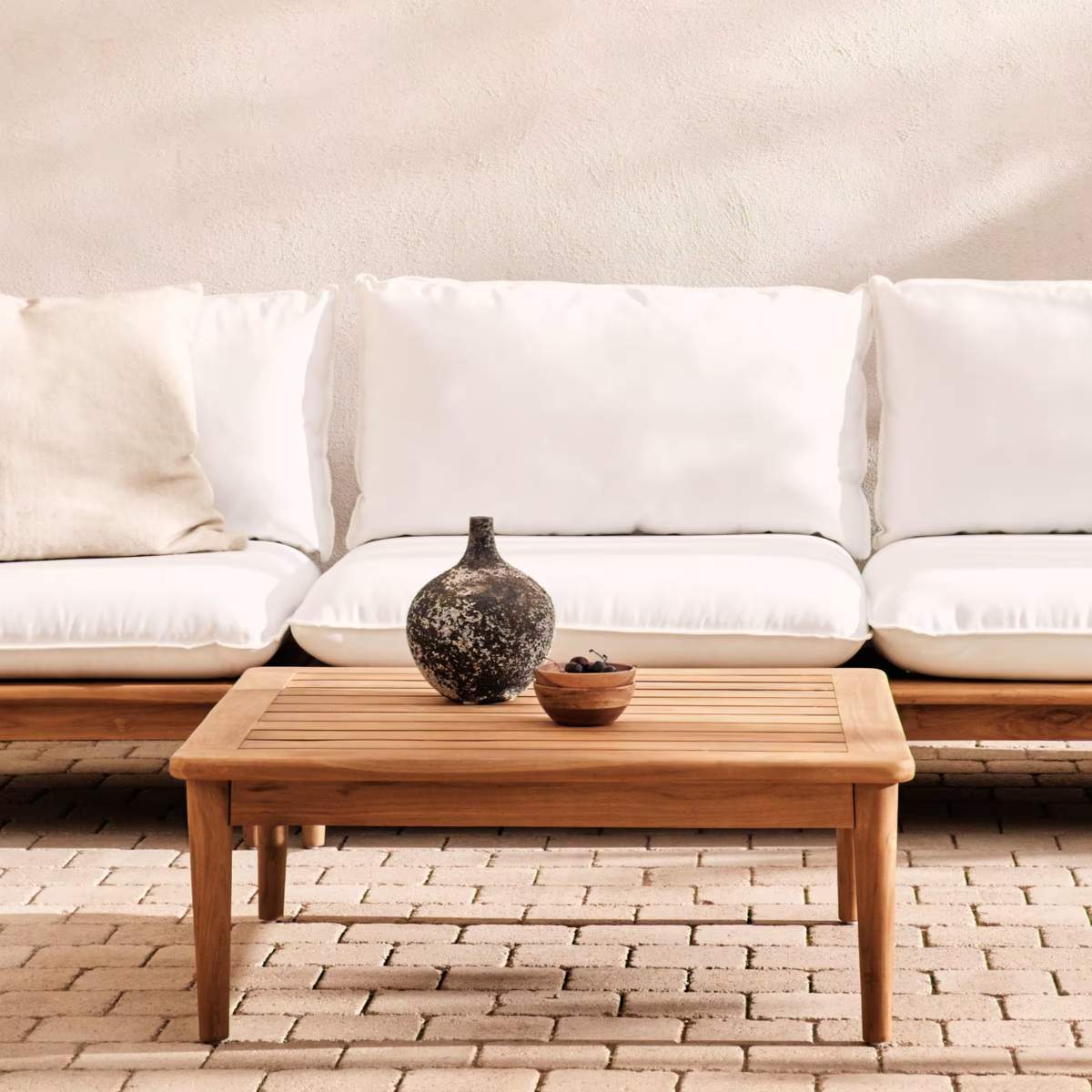 Kave Home Portitxol solid teak coffee table, 80 x 80 cm