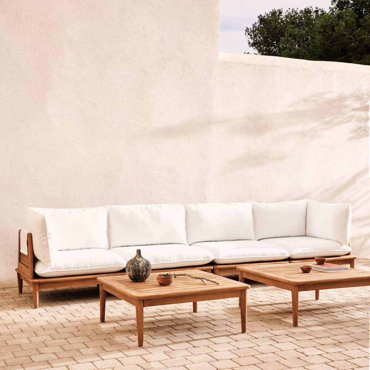 Kave Home Portitxol solid teak coffee table, 80 x 80 cm