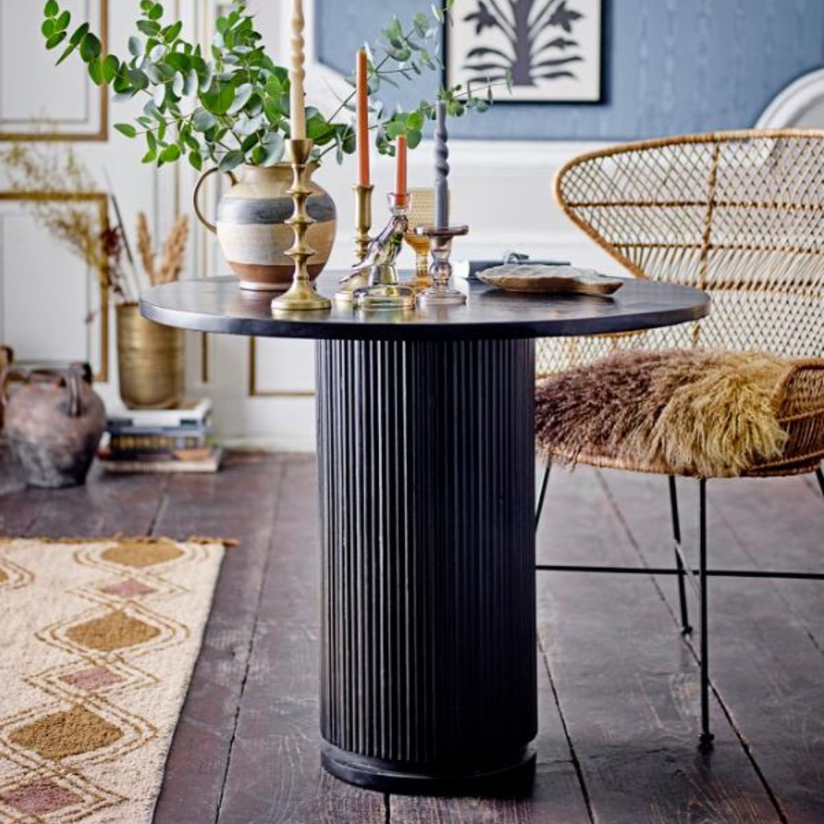 Bloomingville Porto Dining Table - Black Mango Wood
