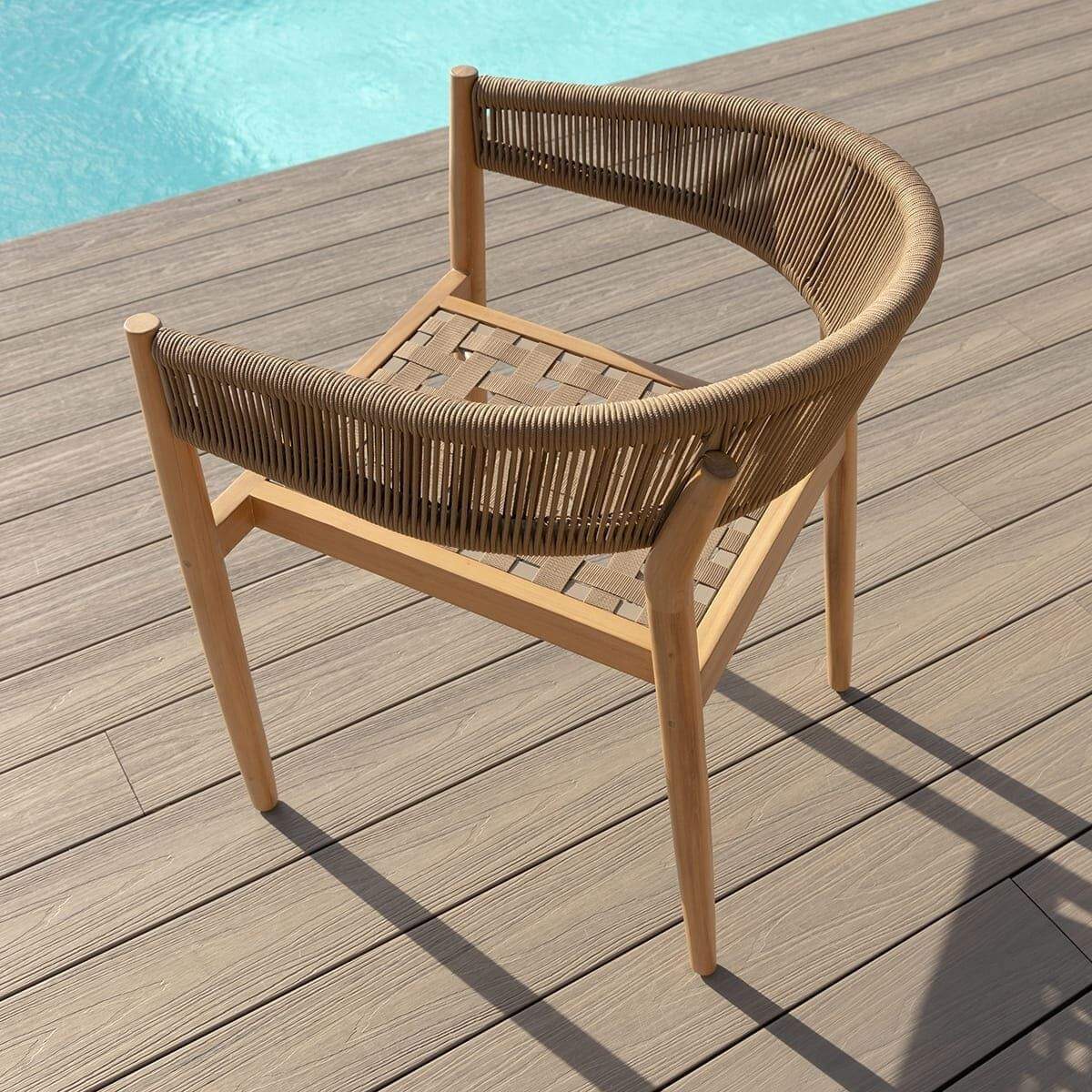 Maze - Porto Rope Weave 4 Seat Round Dining Set