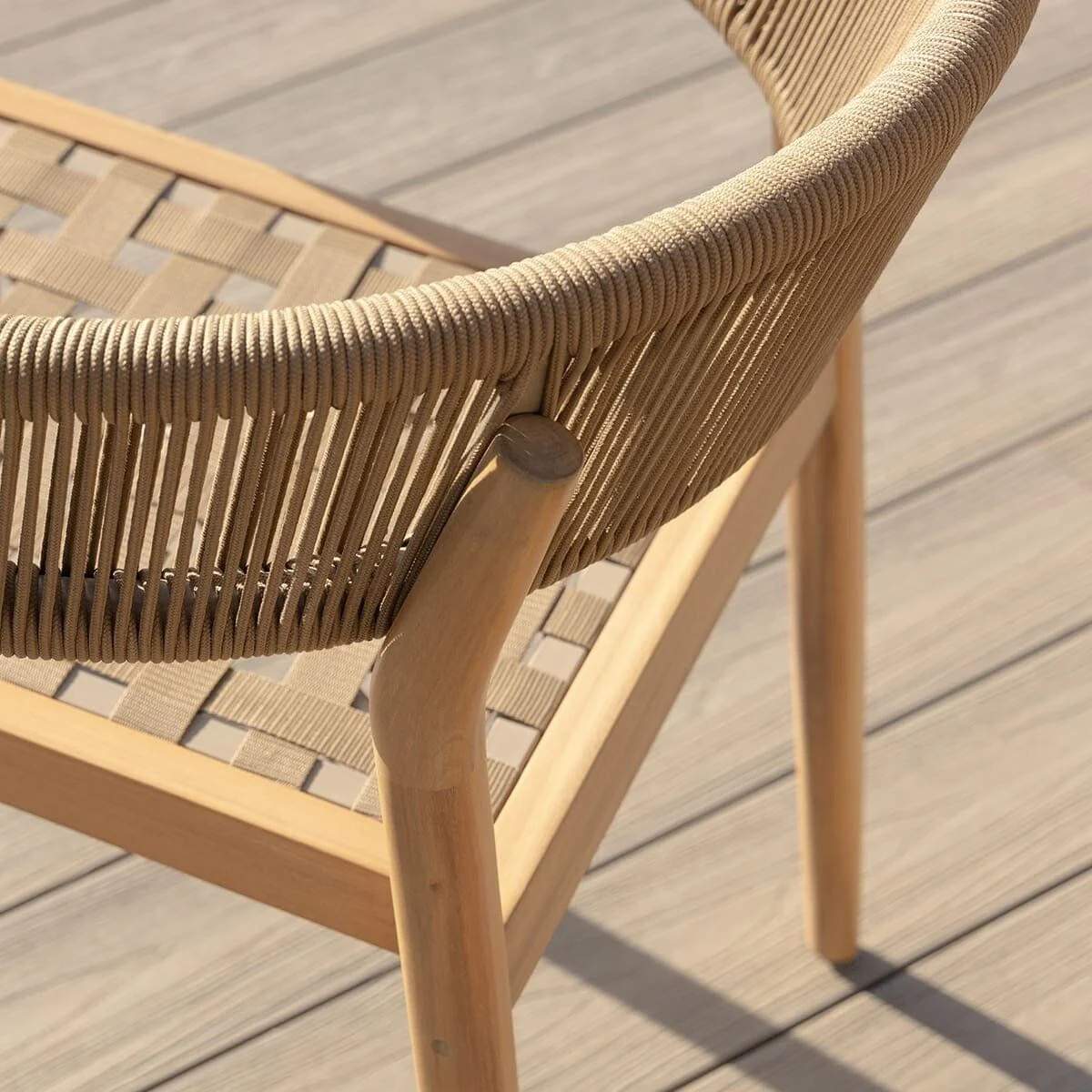 Maze - Porto Rope Weave 4 Seat Round Dining Set