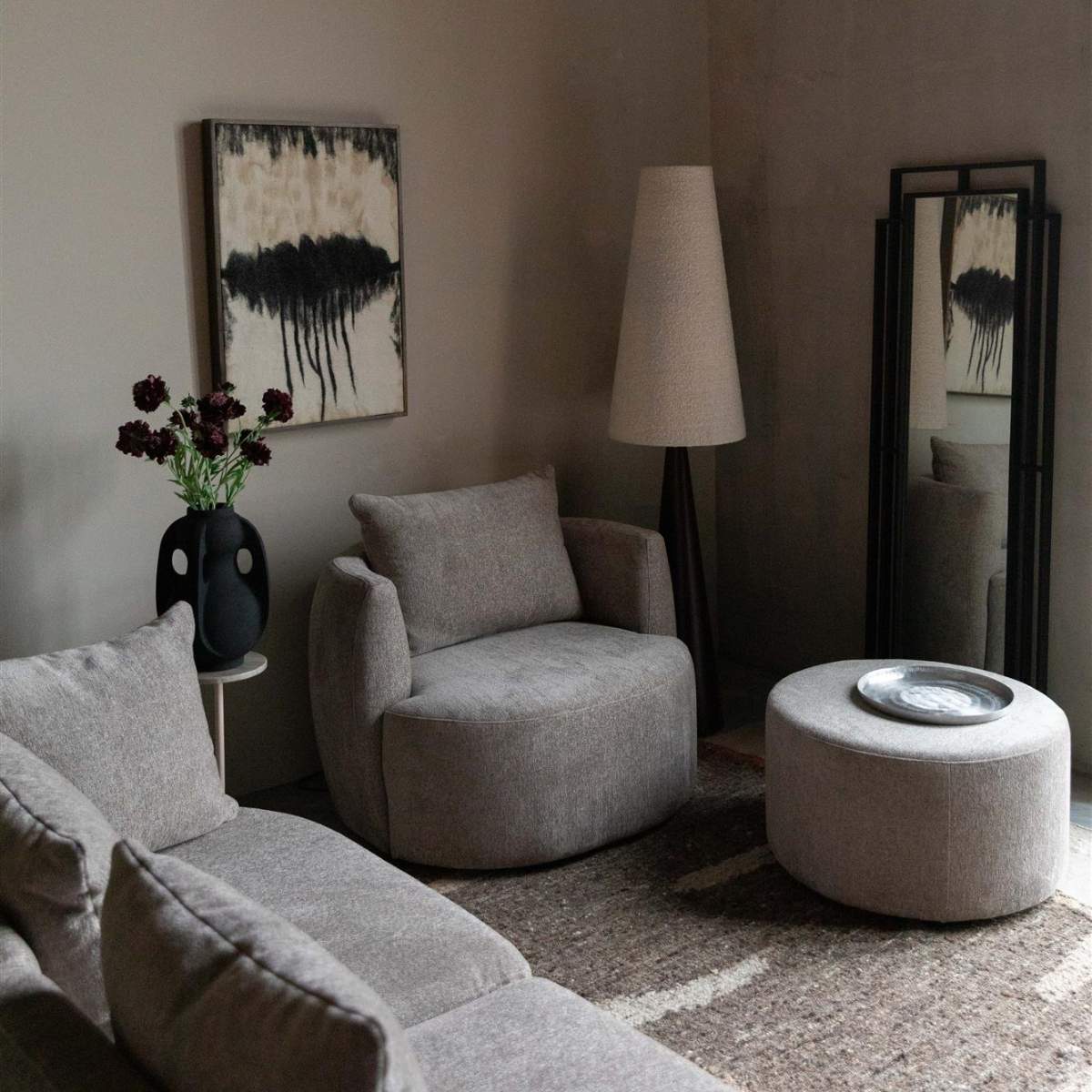 Dutch Bone Pouf Rocca