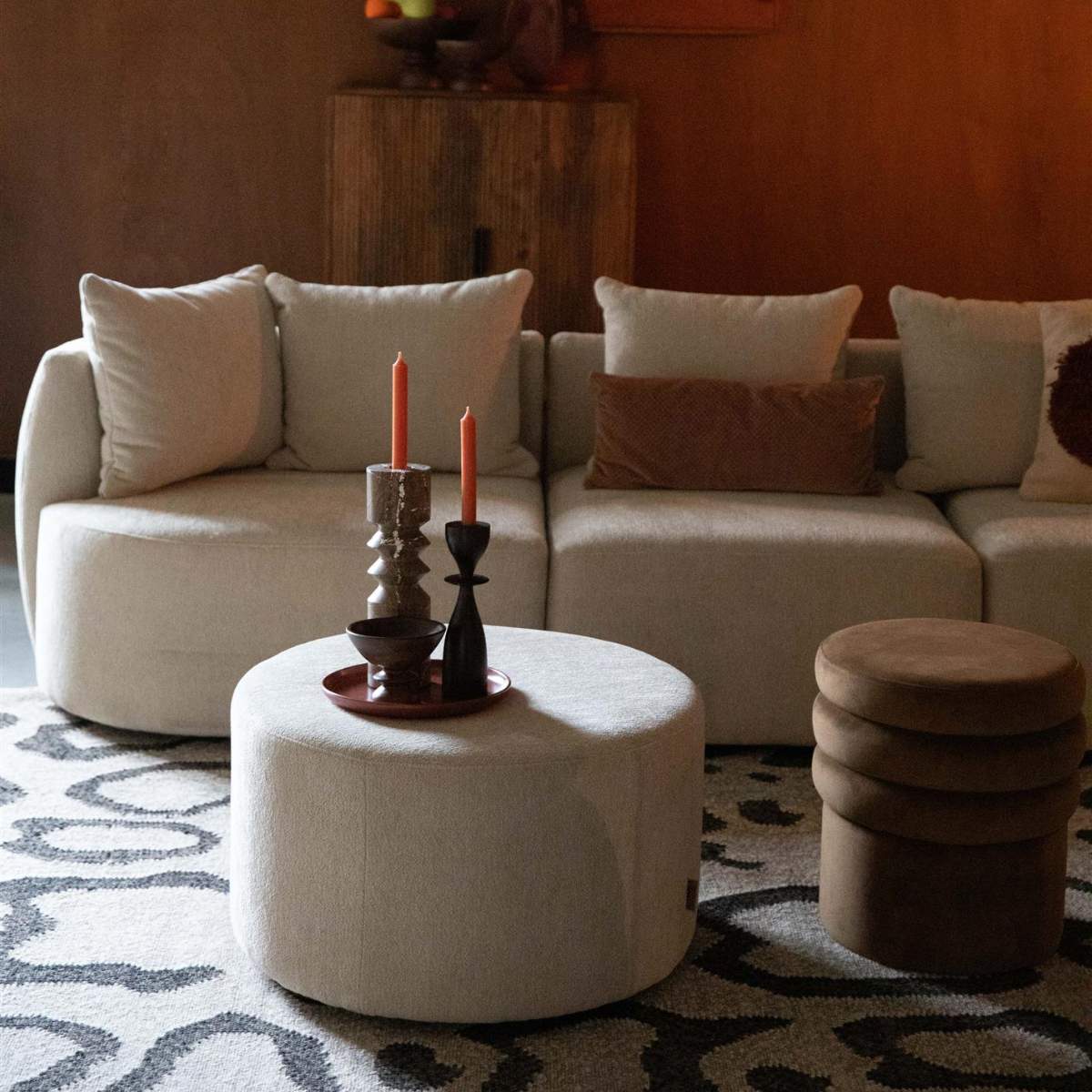 Dutch Bone Pouf Rocca