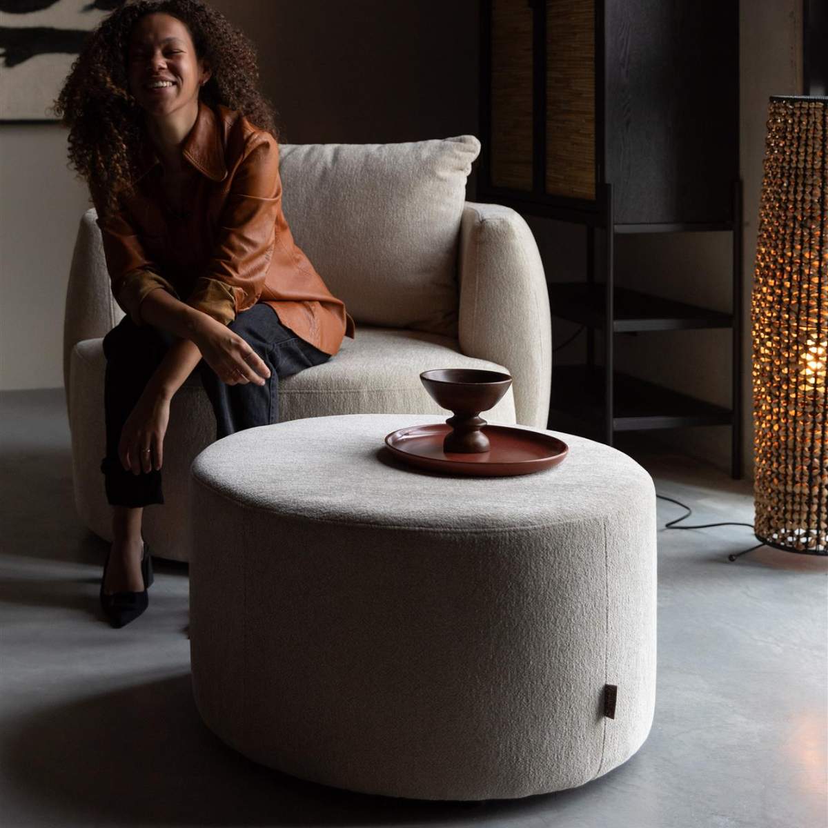 Dutch Bone Pouf Rocca