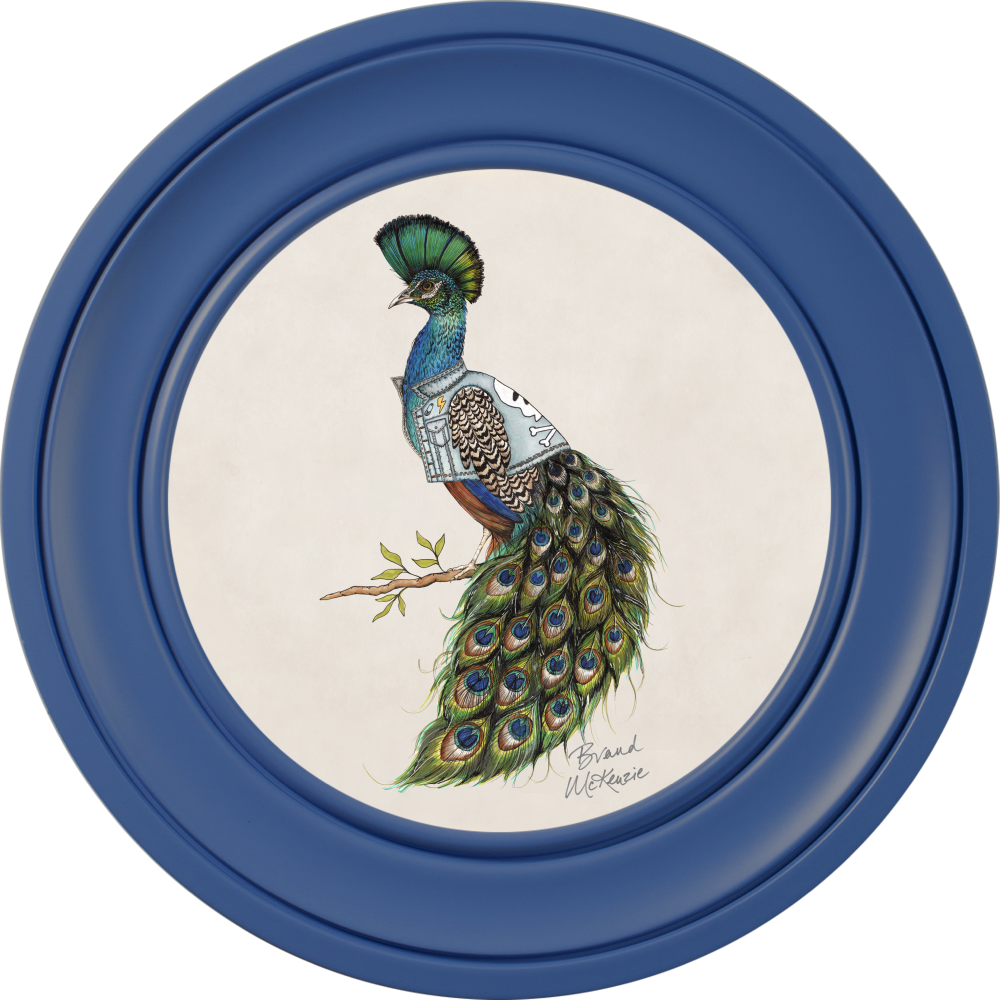 Brand McKenzie Punk Rocks Prince Framed Round Art Print with Chalk White Background