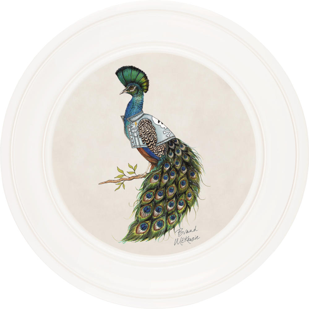 Brand McKenzie Punk Rocks Prince Framed Round Art Print with Chalk White Background