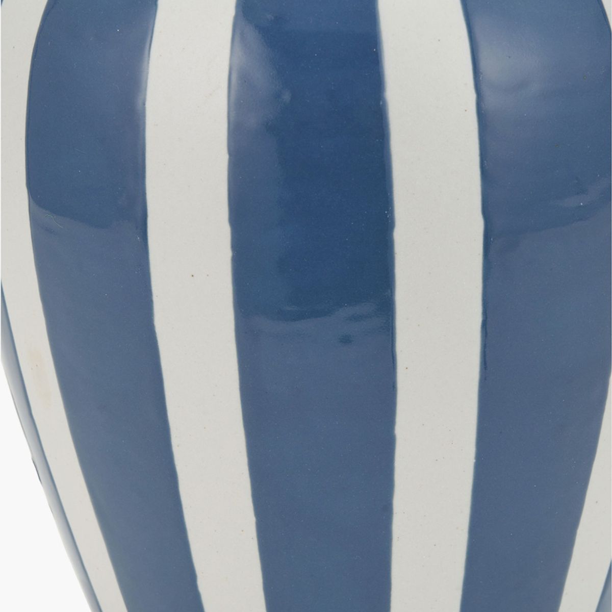 Pacific Lifestyle Priscilla Denim Blue Striped Ceramic Table Lamp Base