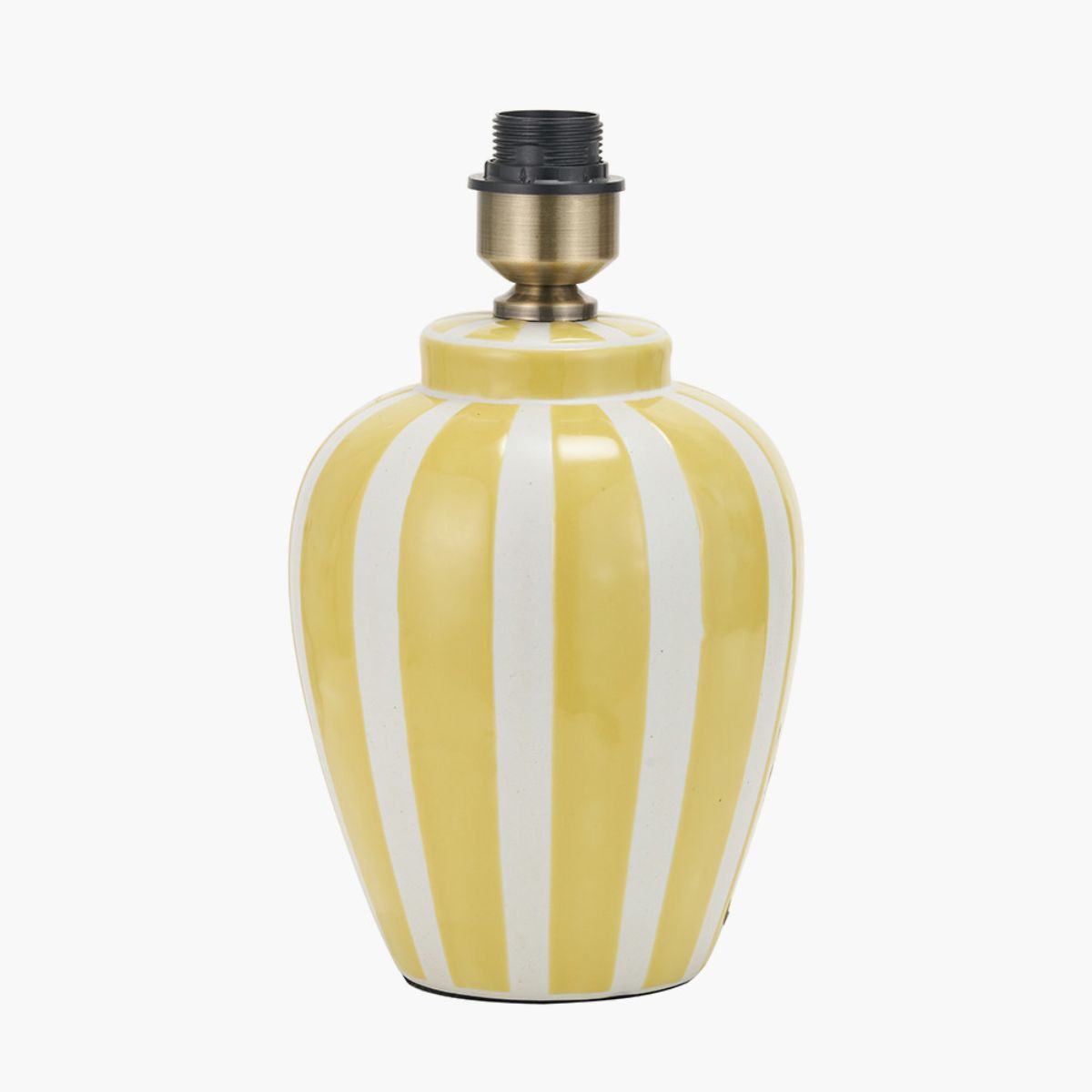 Pacific Lifestyle Priscilla Yellow Striped Ceramic Table Lamp Base