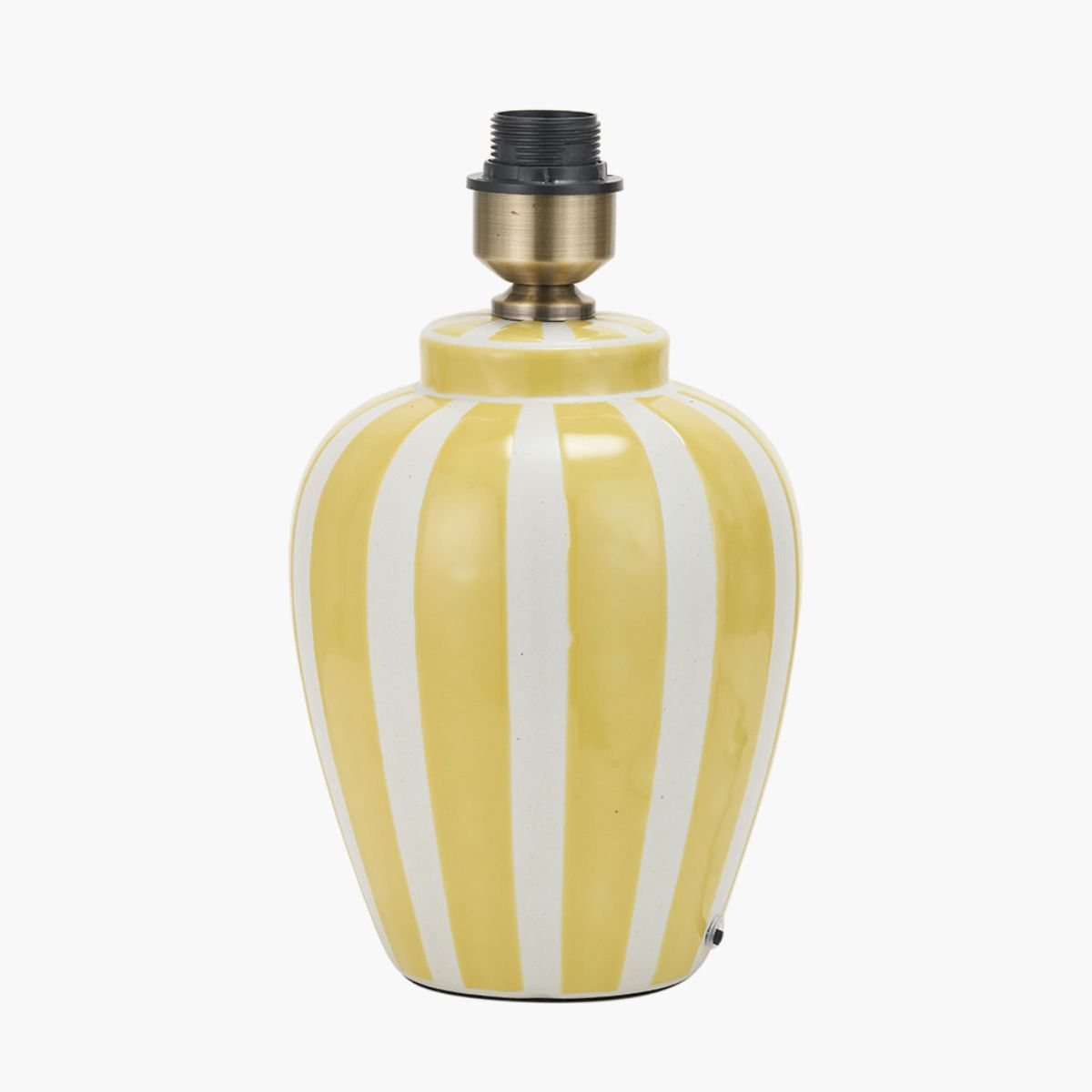 Pacific Lifestyle Priscilla Yellow Striped Ceramic Table Lamp Base