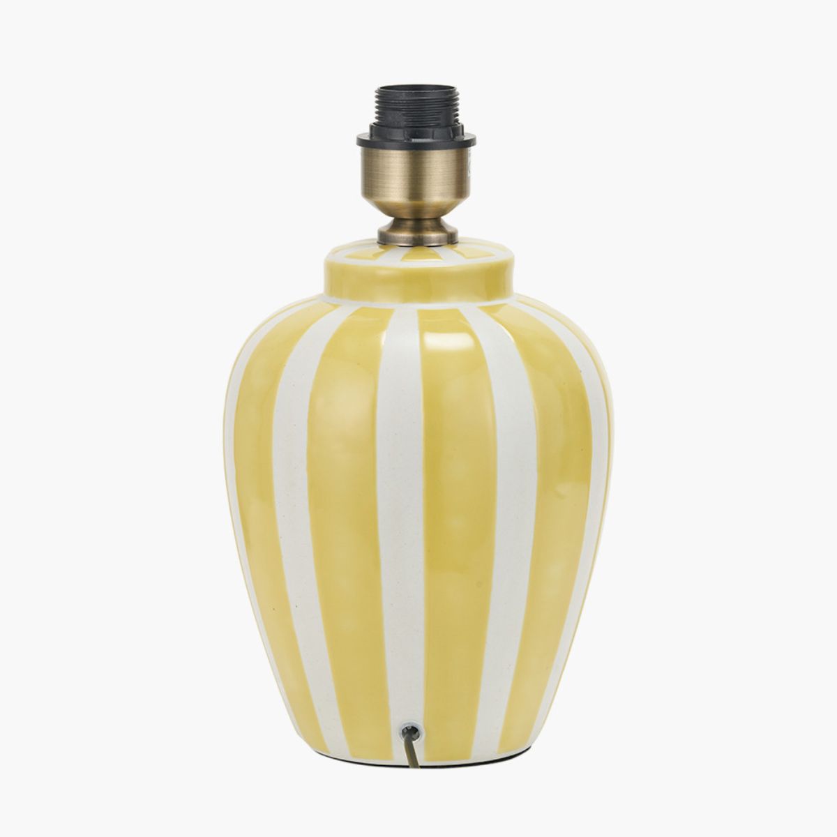 Pacific Lifestyle Priscilla Yellow Striped Ceramic Table Lamp Base