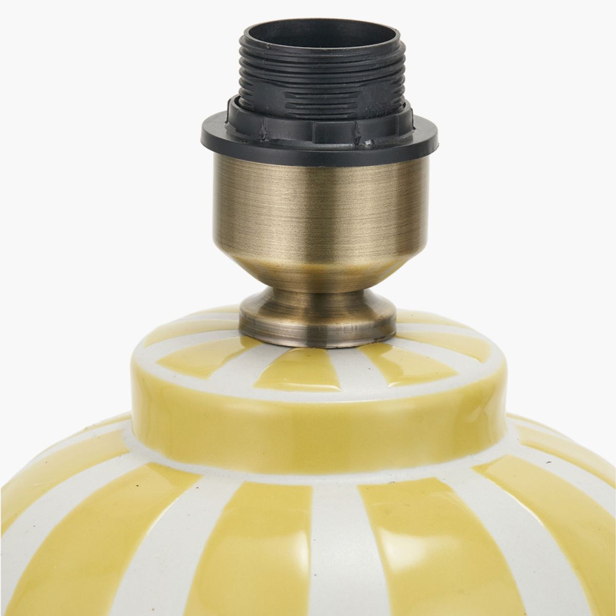 Pacific Lifestyle Priscilla Yellow Striped Ceramic Table Lamp Base