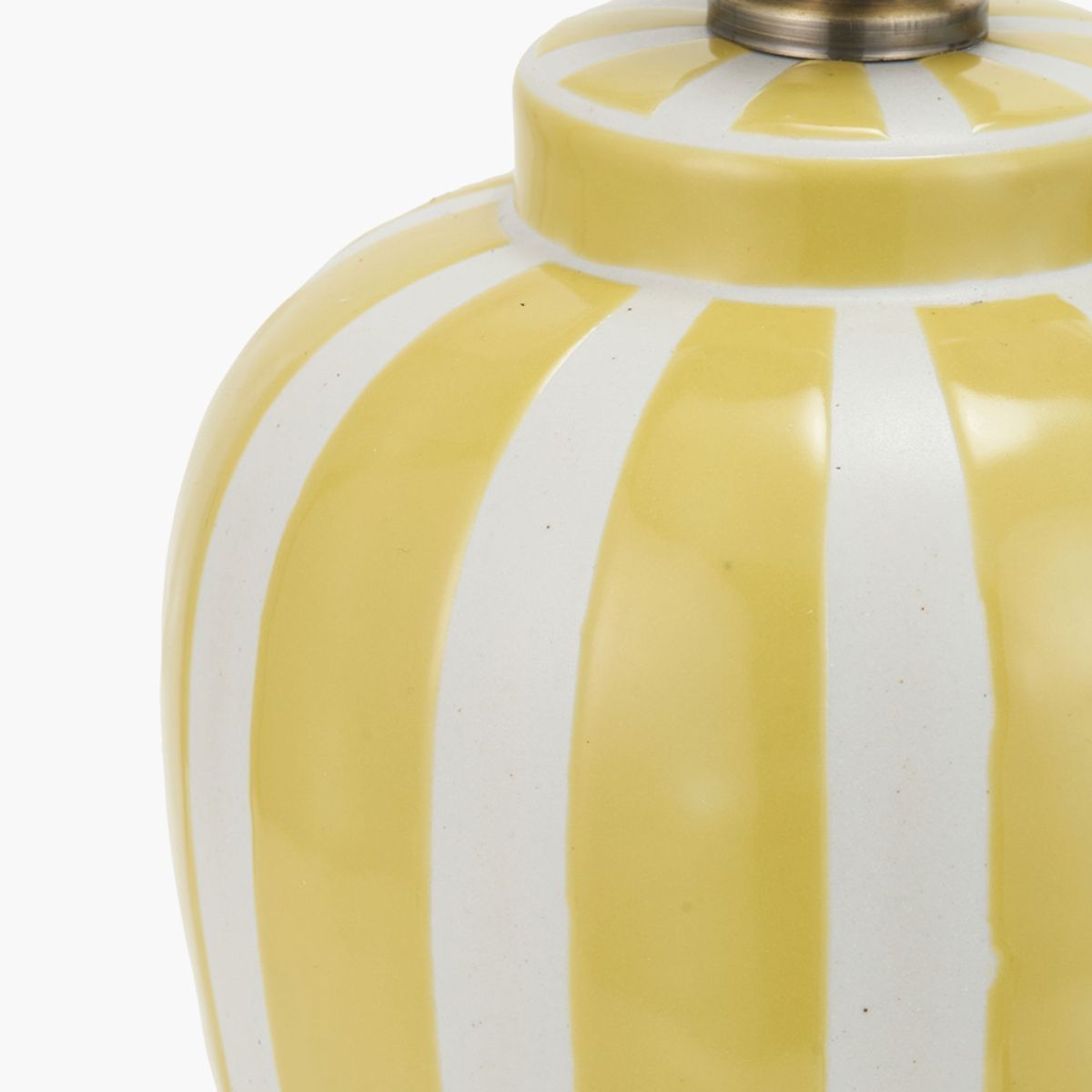 Pacific Lifestyle Priscilla Yellow Striped Ceramic Table Lamp Base