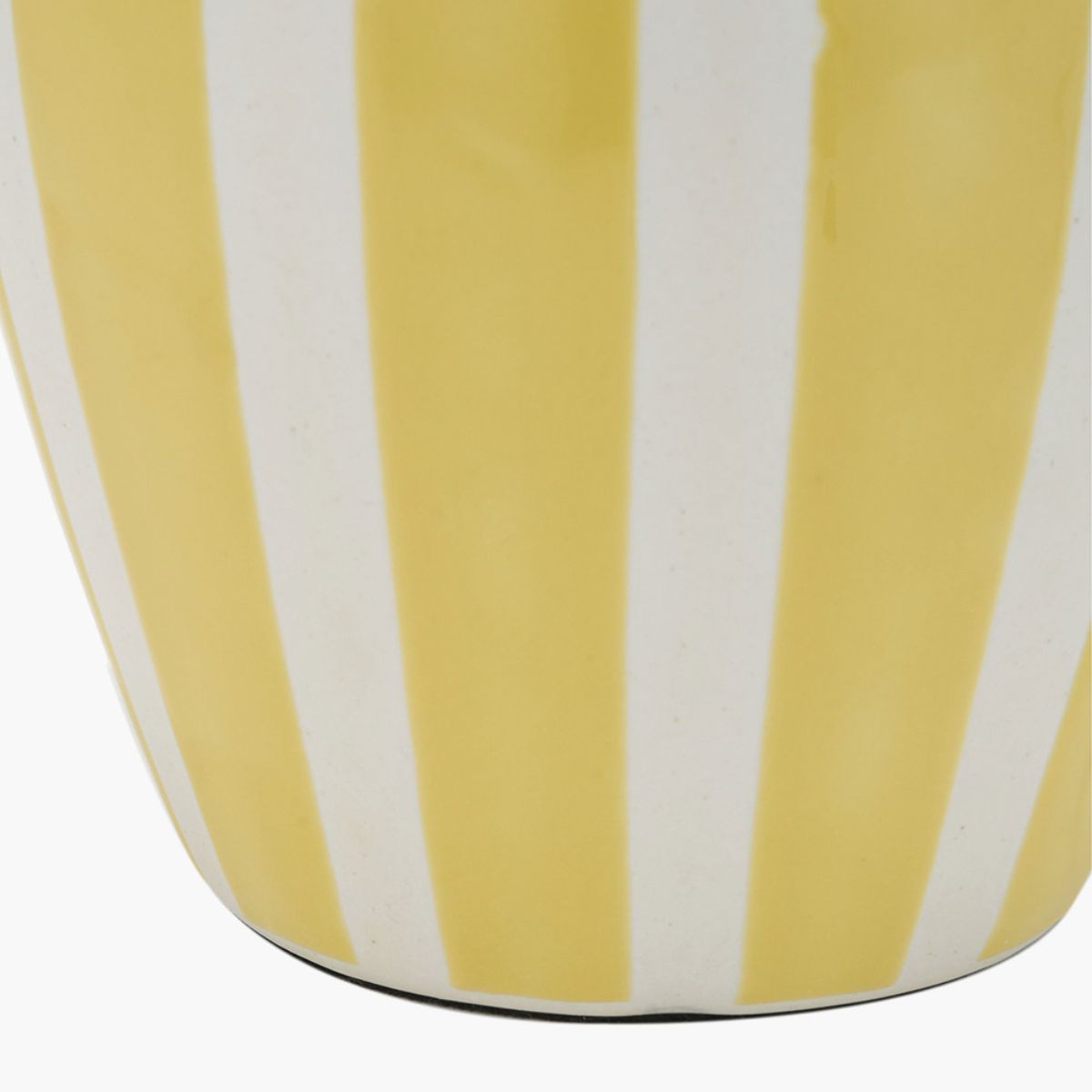 Pacific Lifestyle Priscilla Yellow Striped Ceramic Table Lamp Base