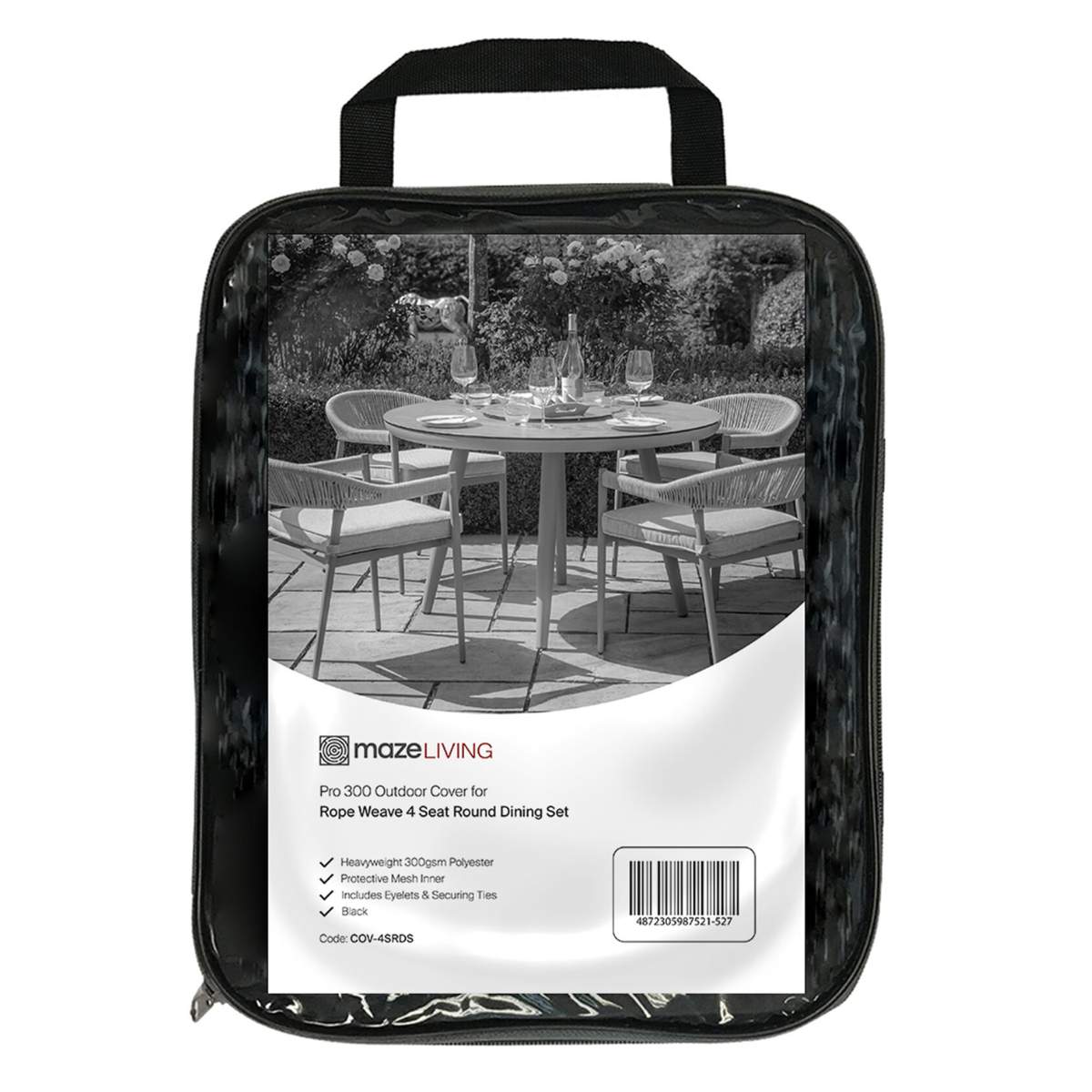 Maze - Pro 300 Outdoor Furniture Cover for 4 Seat Round Dining Set
